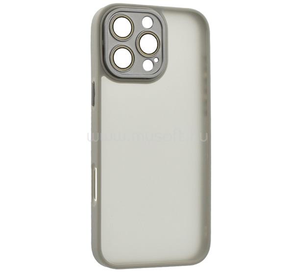 GIGAPACK iPhone 16 Pro GIGAPACK Szilikon telefonvédő ütésállóság, kameravédő, VILÁGOSSZÜRKE