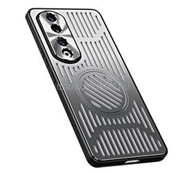 GIGAPACK Honor 90 5G GIGAPACK szilikon telefonvédő ütésállóság, csíkos, EZÜST GP-147946 small