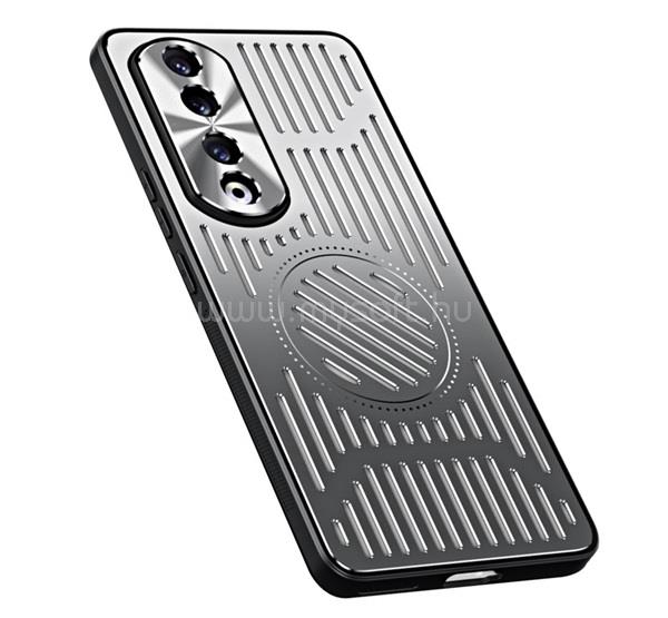 GIGAPACK Honor 90 5G GIGAPACK szilikon telefonvédő ütésállóság, csíkos, EZÜST