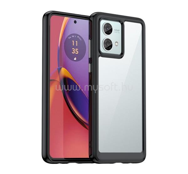 GIGAPACK Motorola Moto G84 5G GIGAPACK Szilikon telefonvédő ütésállóság, átlátszó hátlap, FEKETE