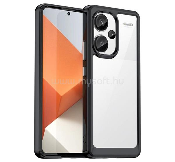 GIGAPACK Redmi Note 13 Pro Plus 5G GIGAPACK Szilikon telefonvédő ütésállóság, átlátszó hátlap, FEKETE