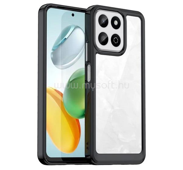GIGAPACK Honor 200 Smart GIGAPACK Szilikon telefonvédő ütésállóság, átlátszó hátlap, FEKETE