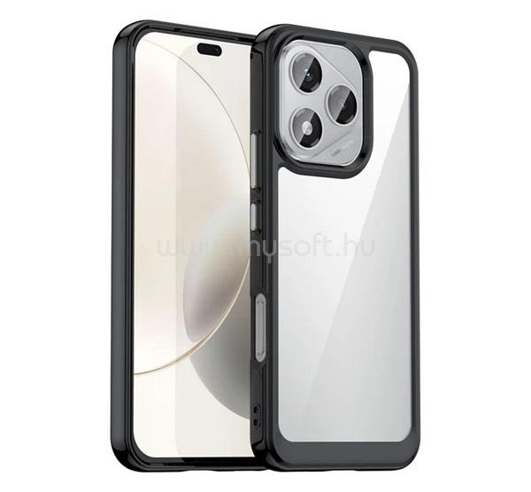 GIGAPACK Honor 400 Lite GIGAPACK Szilikon telefonvédő ütésállóság, átlátszó hátlap, FEKETE