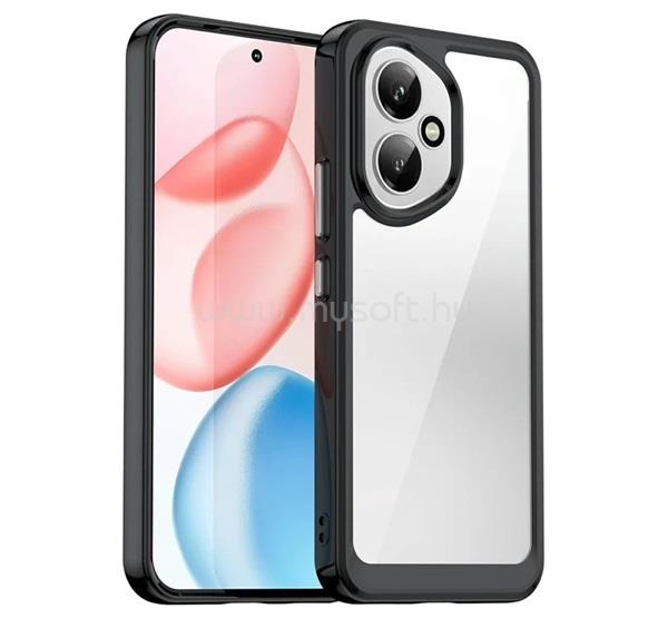 GIGAPACK Honor 400 GIGAPACK Szilikon telefonvédő ütésállóság, átlátszó hátlap, FEKETE