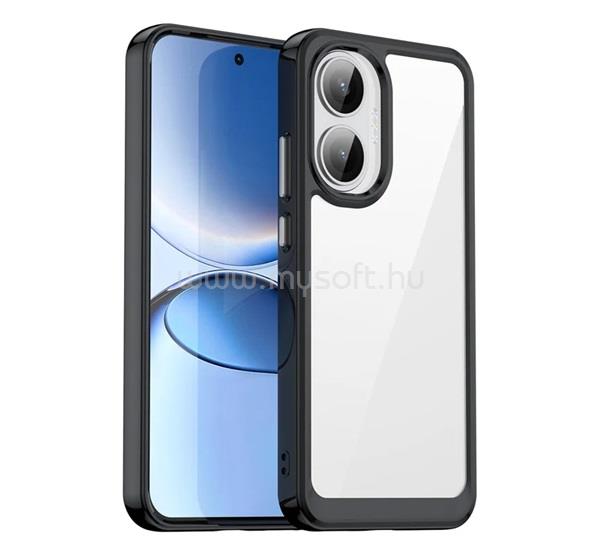 GIGAPACK Poco F7 GIGAPACK Szilikon telefonvédő ütésállóság, átlátszó hátlap, FEKETE