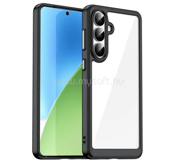GIGAPACK Samsung S26 Plus GIGAPACK Szilikon telefonvédő ütésállóság, átlátszó hátlap, FEKETE
