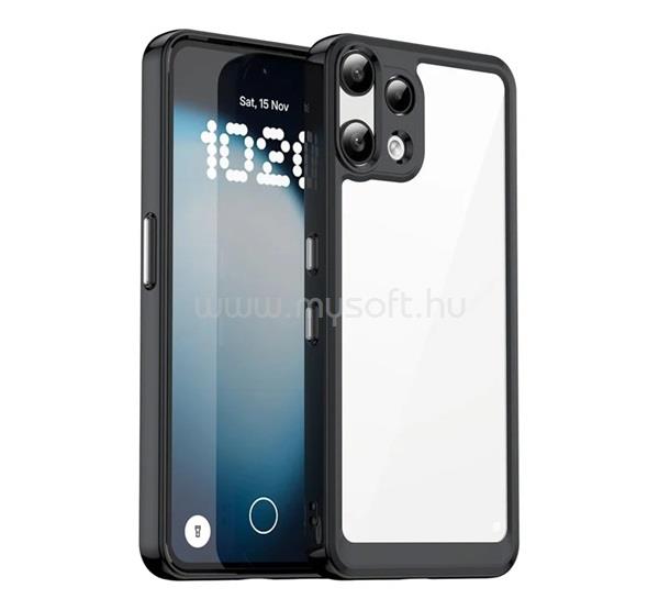 GIGAPACK Nothing Phone 3a Lite GIGAPACK Szilikon telefonvédő ütésállóság, átlátszó hátlap, FEKETE