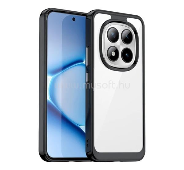GIGAPACK Poco M8 Pro / Redmi Note 15 Pro Plus 5G GIGAPACK Szilikon telefonvédő ütésállóság, átlátszó hátlap, FEKETE