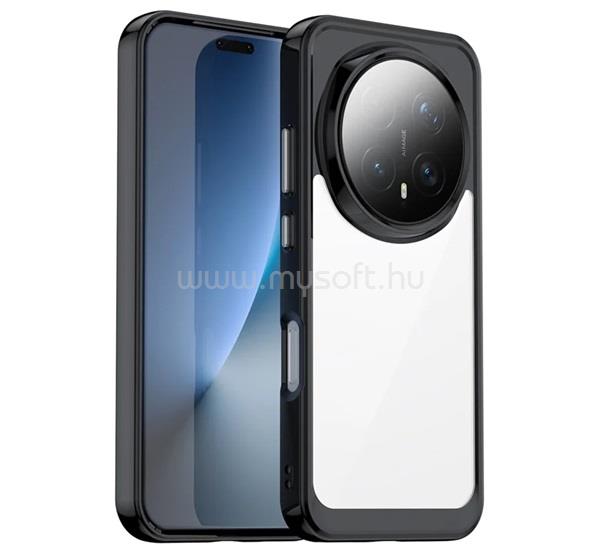 GIGAPACK Honor Magic 8 Pro GIGAPACK Szilikon telefonvédő ütésállóság, átlátszó hátlap, FEKETE