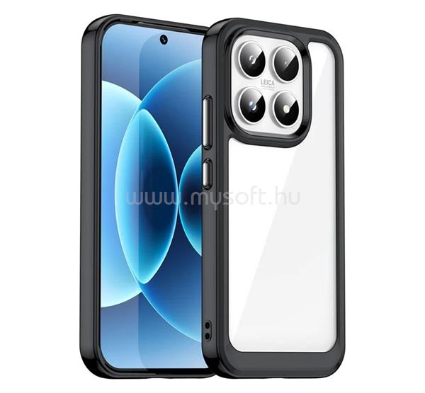 GIGAPACK Xiaomi 17 GIGAPACK Szilikon telefonvédő ütésállóság, átlátszó hátlap, FEKETE