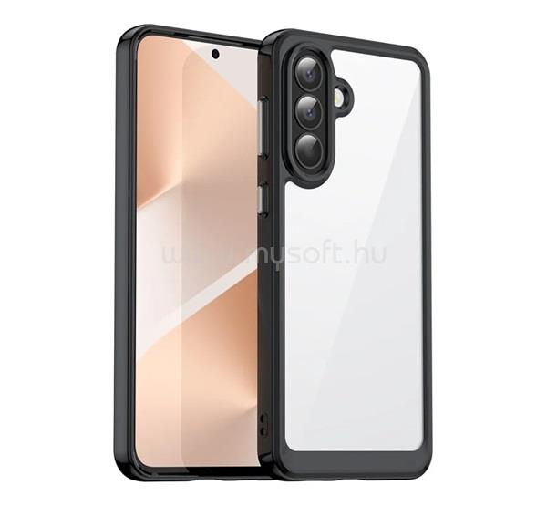 GIGAPACK Samsung A57 5G GIGAPACK Szilikon telefonvédő ütésállóság, átlátszó hátlap, FEKETE