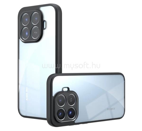 GIGAPACK Xiaomi 17T Pro GIGAPACK Szilikon telefonvédő ütésállóság, átlátszó hátlap, FEKETE