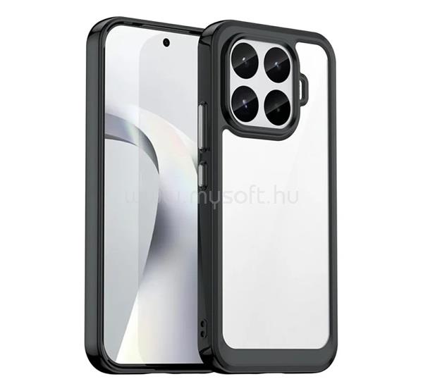 GIGAPACK Xiaomi 17T GIGAPACK Szilikon telefonvédő ütésállóság, átlátszó hátlap, FEKETE