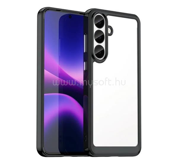 GIGAPACK Samsung S26 FE GIGAPACK Szilikon telefonvédő ütésállóság, átlátszó hátlap, FEKETE