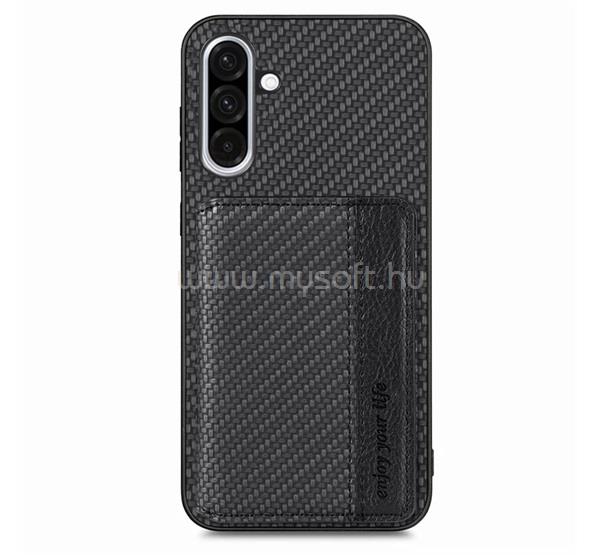 GIGAPACK Samsung A37 5G / A56 5G / A36 5G GIGAPACK Szilikon telefonvédő ütésállóság, karbon minta, FEKETE
