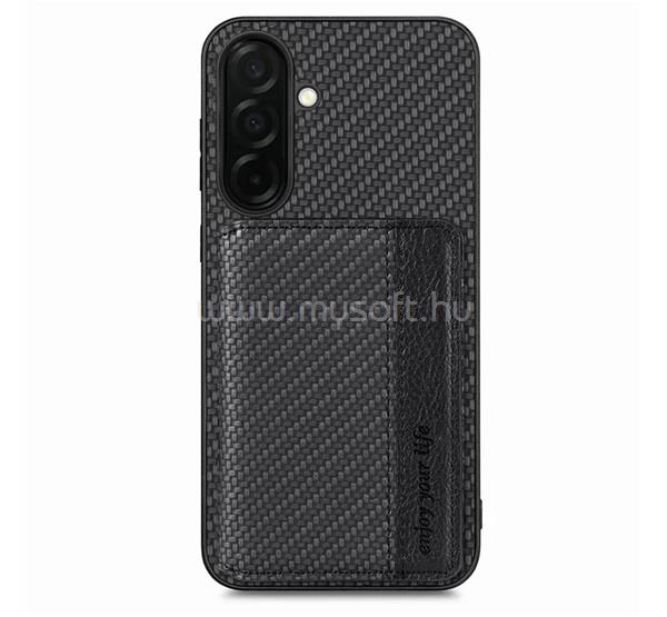 GIGAPACK Samsung S26 GIGAPACK Szilikon telefonvédő ütésállóság, karbon minta, FEKETE