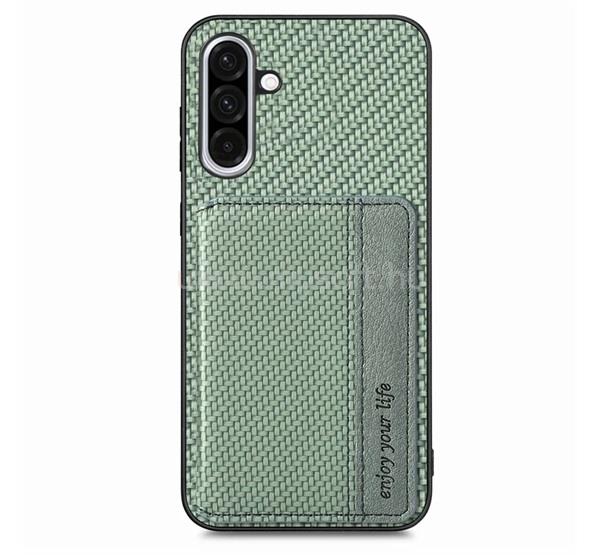GIGAPACK Samsung A37 5G / A56 5G / A36 5G GIGAPACK Szilikon telefonvédő ütésállóság, karbon minta, SÖTÉTZÖLD