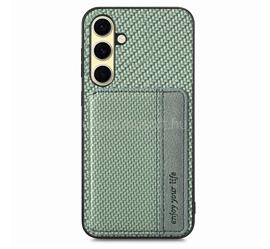 GIGAPACK Samsung A56 5G GIGAPACK Szilikon telefonvédő ütésállóság, karbon minta, SÖTÉTZÖLD GP-183634 small