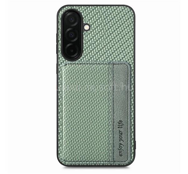 GIGAPACK Samsung S26 GIGAPACK Szilikon telefonvédő ütésállóság, karbon minta, SÖTÉTZÖLD