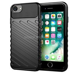 GIGAPACK iPhone SE 3 (2022) / SE 2 (2020) / 8 4.7 GIGAPACK Szilikon telefonvédő ütésállóság, dombor minta, FEKETE GP-102753 small