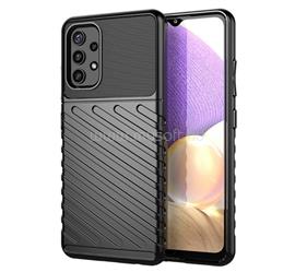 GIGAPACK Samsung A32 4G GIGAPACK szilikon telefonvédő ütésállóság, dombor minta, FEKETE GP-104537 small