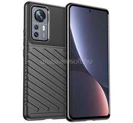 GIGAPACK Xiaomi 12 Pro GIGAPACK szilikon telefonvédő ütésállóság, dombor minta, FEKETE GP-112838 small