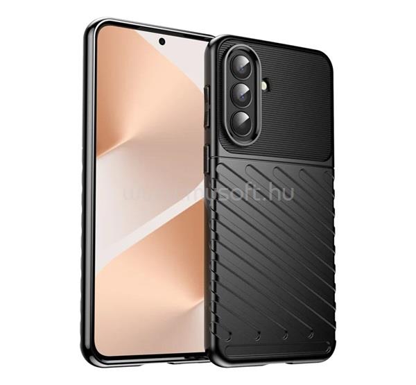 GIGAPACK Samsung A57 5G GIGAPACK Szilikon telefonvédő ütésállóság, dombor minta, FEKETE