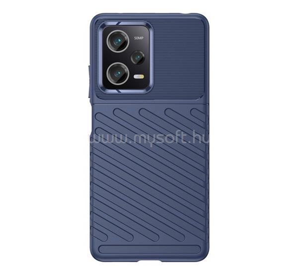 GIGAPACK Redmi Note 12 Pro 5G / Poco X5 Pro 5G GIGAPACK Szilikon telefonvédő ütésállóság, dombor minta, SÖTÉTKÉK