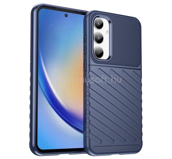 GIGAPACK Samsung A35 5G GIGAPACK Szilikon telefonvédő ütésállóság, dombor minta, SÖTÉTKÉK