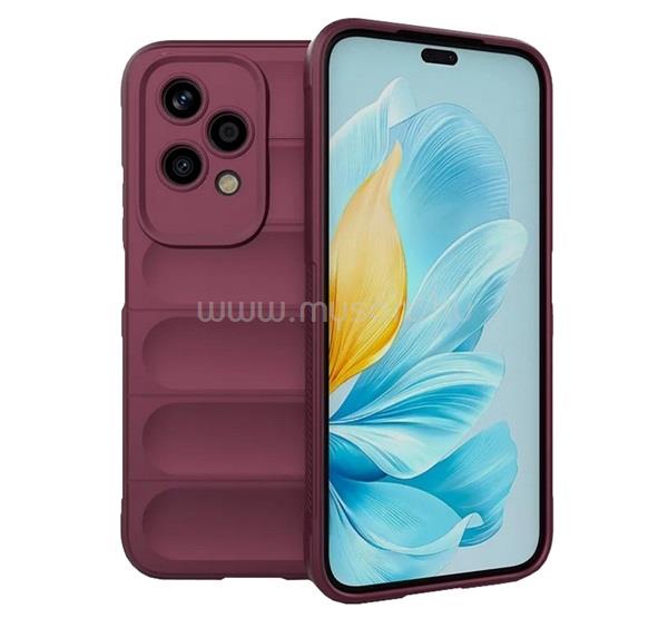 GIGAPACK Honor 200 Lite GIGAPACK Szilikon telefonvédő ütésállóság, 3D, BORDÓ