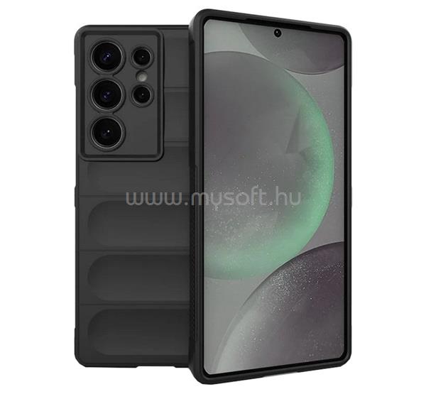 GIGAPACK Samsung S25 Ultra GIGAPACK Szilikon telefonvédő ütésállóság, 3D, FEKETE