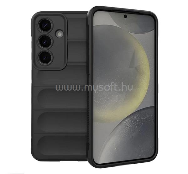 GIGAPACK Samsung S25 GIGAPACK Szilikon telefonvédő ütésállóság, 3D, FEKETE