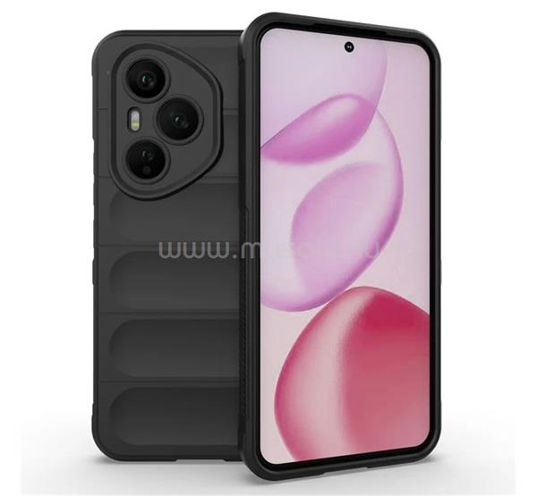GIGAPACK Honor 400 Pro GIGAPACK Szilikon telefonvédő ütésállóság, 3D, FEKETE