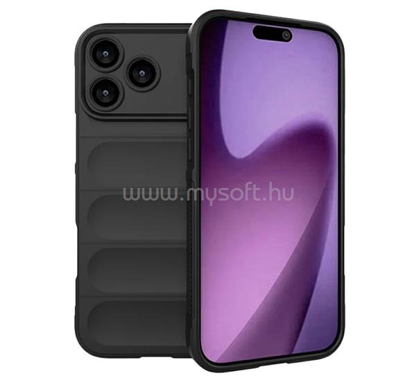 GIGAPACK iPhone 18 Pro Max / 17 Pro Max GIGAPACK Szilikon telefonvédő ütésállóság, 3D, FEKETE