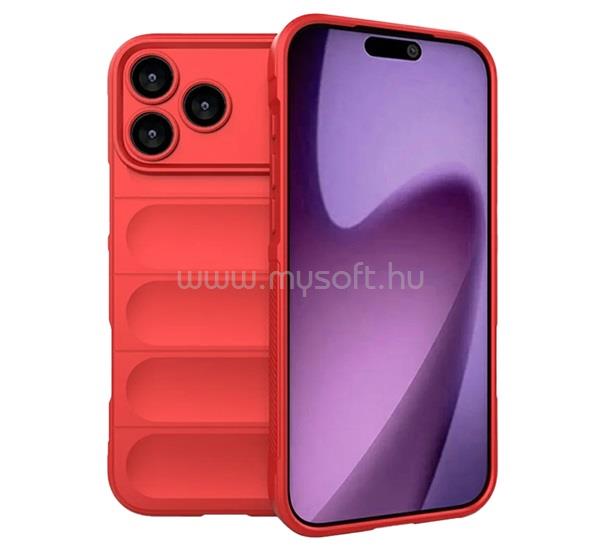 GIGAPACK iPhone 18 Pro Max / 17 Pro Max GIGAPACK Szilikon telefonvédő ütésállóság, 3D, PIROS
