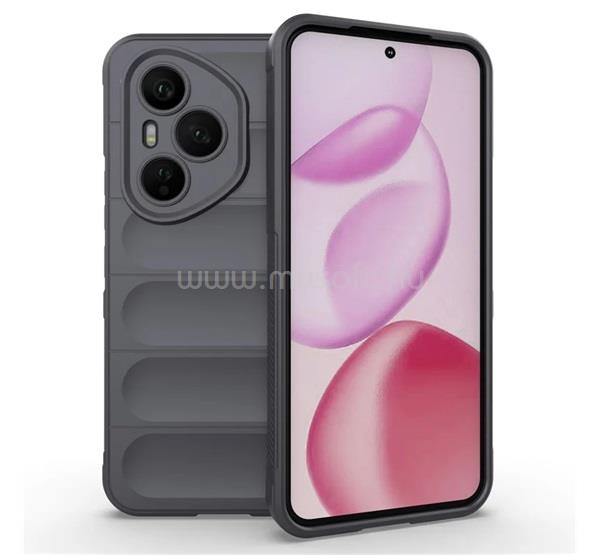 GIGAPACK Honor 400 Pro GIGAPACK Szilikon telefonvédő ütésállóság, 3D, SÖTÉTSZÜRKE