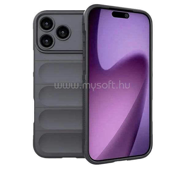 GIGAPACK iPhone 18 Pro Max / 17 Pro Max GIGAPACK Szilikon telefonvédő ütésállóság, 3D, SÖTÉTSZÜRKE