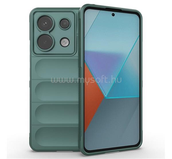 GIGAPACK Poco X6 / Redmi Note 13 Pro 5G GIGAPACK Szilikon telefonvédő ütésállóság, 3D, SÖTÉTZÖLD
