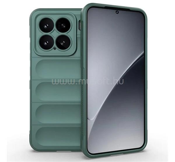 GIGAPACK Xiaomi 15 GIGAPACK Szilikon telefonvédő ütésállóság, 3D, SÖTÉTZÖLD