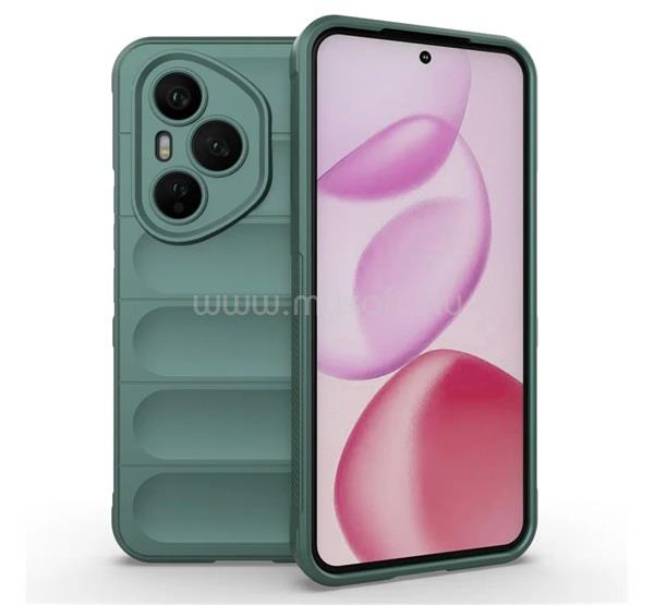GIGAPACK Honor 400 Pro GIGAPACK Szilikon telefonvédő ütésállóság, 3D, SÖTÉTZÖLD