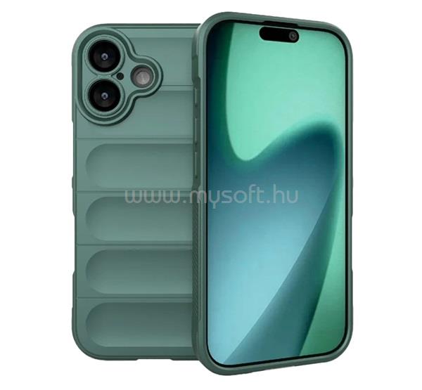 GIGAPACK iPhone 17 GIGAPACK Szilikon telefonvédő ütésállóság, 3D, SÖTÉTZÖLD
