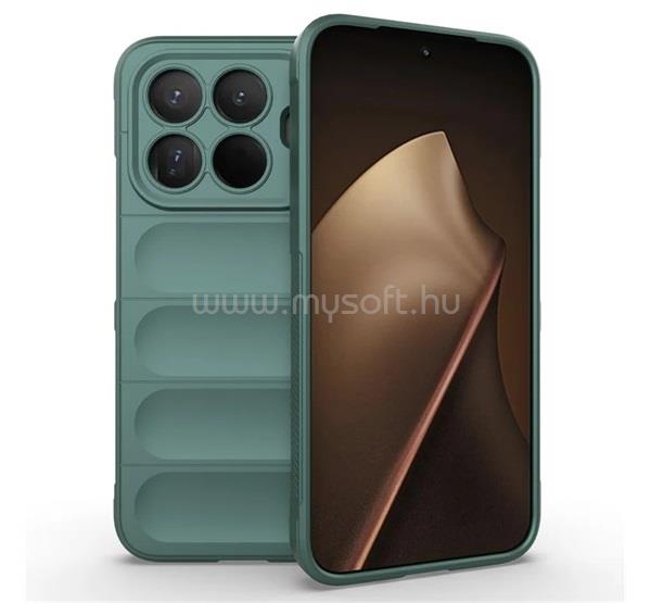 GIGAPACK Xiaomi 15T Pro GIGAPACK Szilikon telefonvédő ütésállóság, 3D, SÖTÉTZÖLD