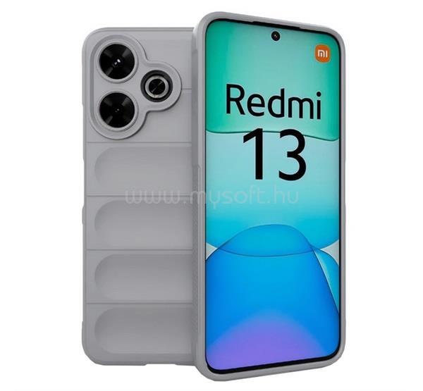 GIGAPACK Redmi 13 4G GIGAPACK Szilikon telefonvédő ütésállóság, 3D, VILÁGOSSZÜRKE