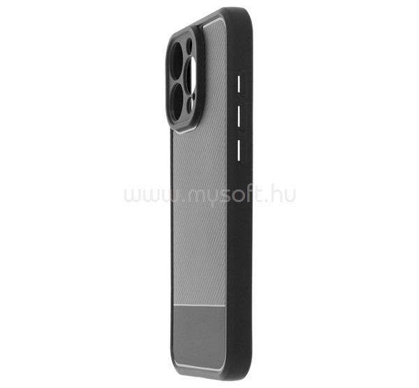 GIGAPACK iPhone 17 Pro GIGAPACK Szilikon telefonvédő ütésállóság, karbon minta, FEKETE