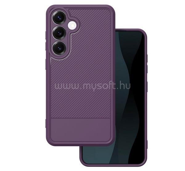 GIGAPACK Samsung S26 Plus GIGAPACK Szilikon telefonvédő ütésállóság, karbon minta, LILA