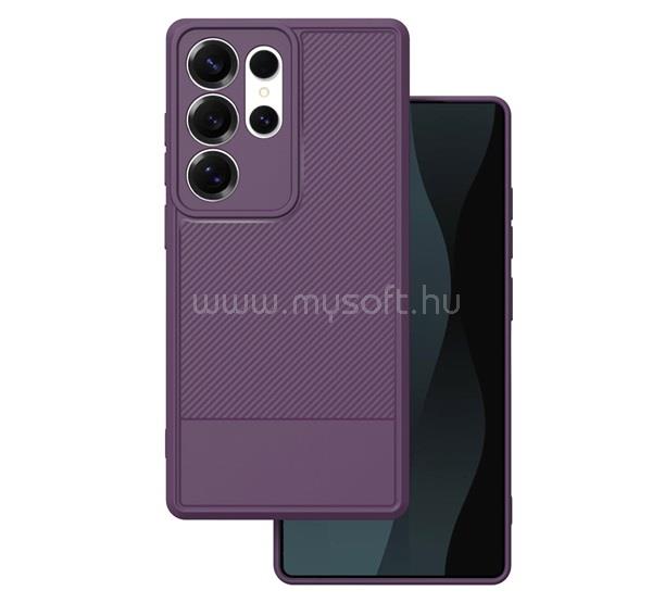 GIGAPACK Samsung S26 Ultra GIGAPACK Szilikon telefonvédő ütésállóság, karbon minta, LILA