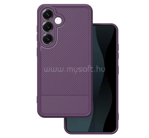 GIGAPACK Samsung S26 GIGAPACK Szilikon telefonvédő ütésállóság, karbon minta, LILA