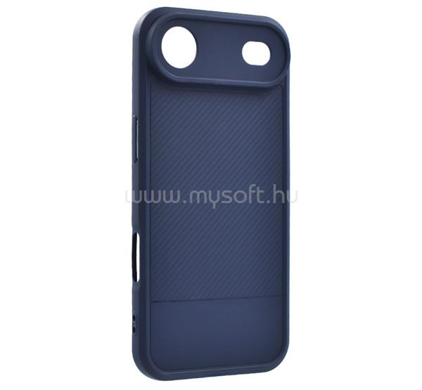 GIGAPACK iPhone Air GIGAPACK Szilikon telefonvédő ütésállóság, karbon minta, SÖTÉTKÉK