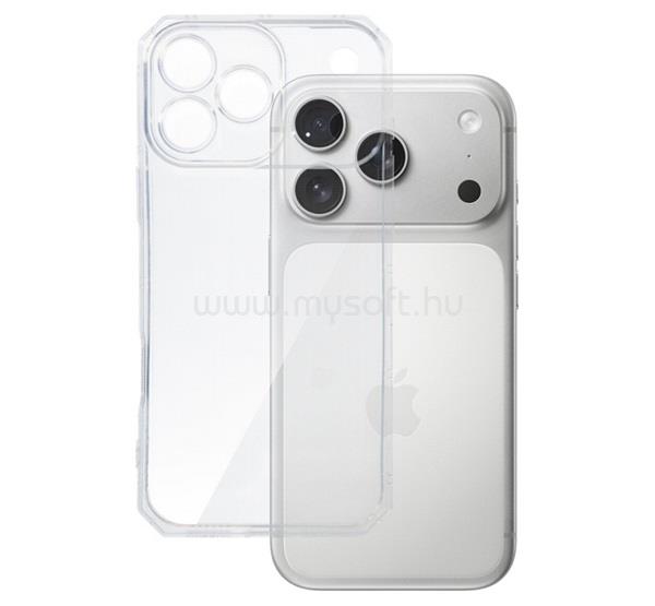 GIGAPACK iPhone 18 Pro Max / 17 Pro Max GIGAPACK Szilikon telefonvédő ütésállóság, légpárnás keret, ÁTLÁTSZÓ