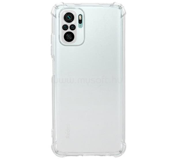 GIGAPACK Poco M5s / Redmi Note 10 4G GIGAPACK Szilikon telefonvédő ütésállóság, légpárnás sarok, ÁTLÁTSZÓ